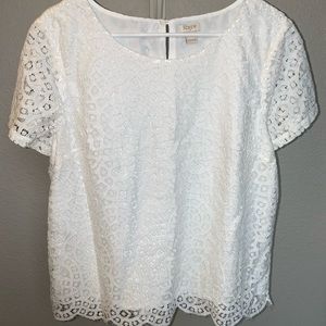 J. Crew Lace Short Sleeve
